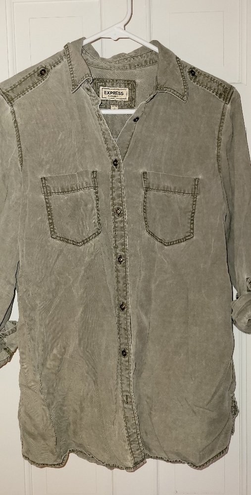 Green Express Boyfriend Shirt